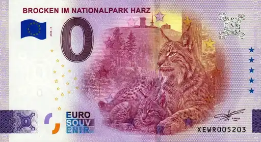0€ banknote BROCKEN IM NATIONALPARK HARZ