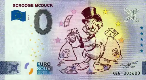 0€ banknote SCROOGE MCDUCK