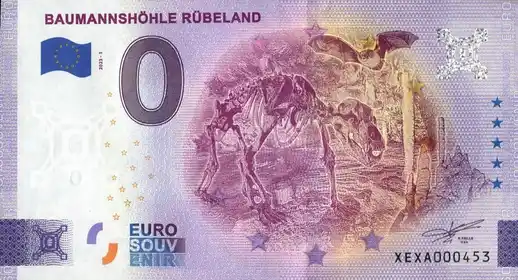 Banconota da 0€ BAUMANNSHÖHLE RÜBELAND