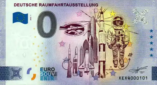 Banconota da 0€ DEUTSCHE RAUMFAHRTAUSSTELLUNG