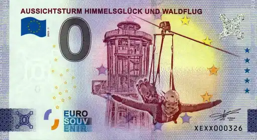 Banconota da 0€ AUSSICHTSTURM HIMMELSGLÜCK UND WALDFLUG