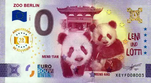 0€-Schein ZOO BERLIN - LENI UND LOTTI