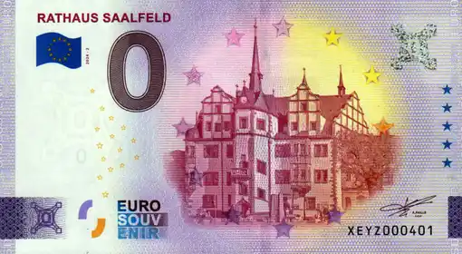 Billete de 0€ RATHAUS SAALFELD