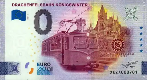 0€ banknote DRACHENFELSBAHN KÖNIGSWINTER
