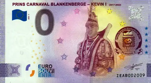 0€ banknote PRINS CARNAVAL BLANKENBERGE - KEVIN I (2017-2022)