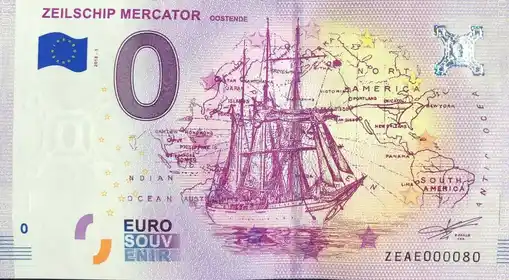0€-Schein ZEILSCHIP MERCATOROOSTENDE