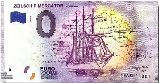 0€ banknote ZEILSCHIP MERCATOROOSTENDE