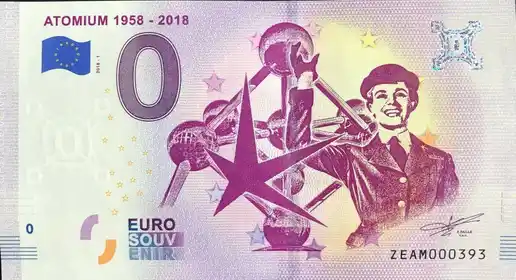 Banconota da 0€ ATOMIUM 1958 - 2018