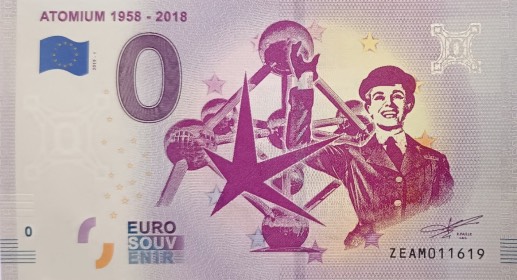 0€-Schein ATOMIUM 1958-2018