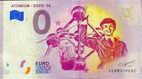 0€-Schein ATOMIUM - BRUXELLES