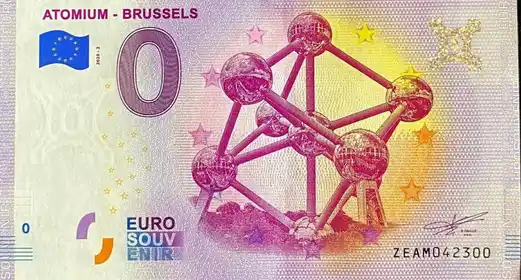 0€ banknote ATOMIUM - BRUSSELS