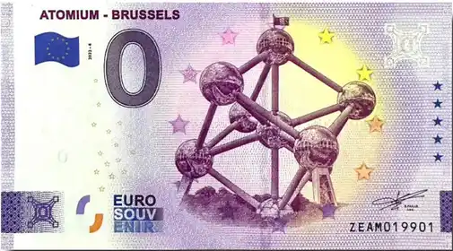 0€ banknote ATOMIUM - BRUSSELS
