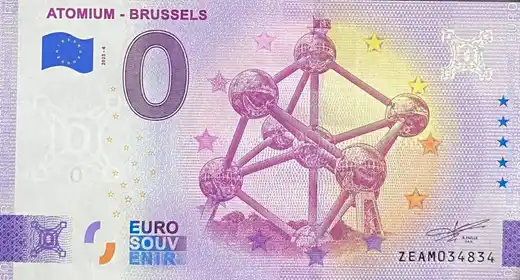 0€ banknote ATOMIUM - BRUSSELS