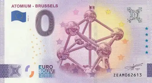 0€ banknote ATOMIUM - BRUSSELS