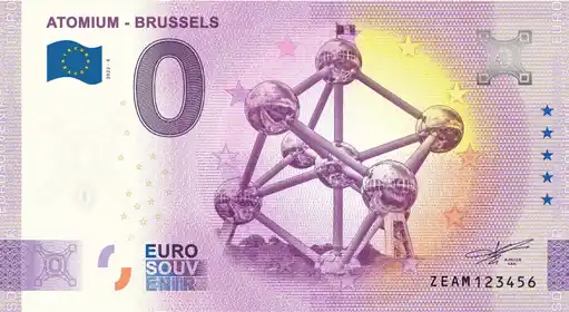 0€ banknote ATOMIUM - BRUSSELS