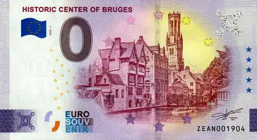 0€-Schein HISTORIC CENTER OF BRUGES +