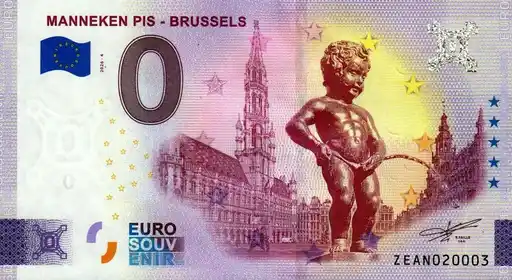 0€-Schein MANNEKEN PIS - BRUSSELS