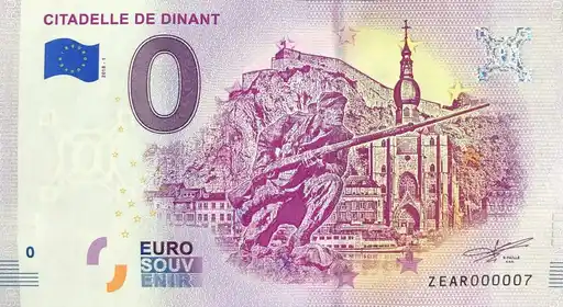 Banconota da 0€ CITADELLE DE DINANT