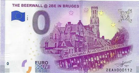 Billete de 0€ THE BEERWALL @ 2BE IN BRUGES THE ONLY WALL THAT UNITES PEOPLE