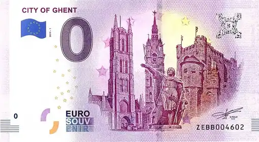 0€ banknote CITY OF GHENT