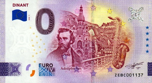 Billet 0€ DINANT Adolphe Sax