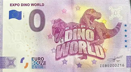 0€-Schein EXPO DINO WORLD