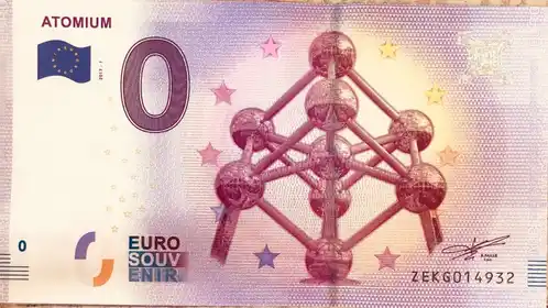 Banconota da 0€ ATOMIUM